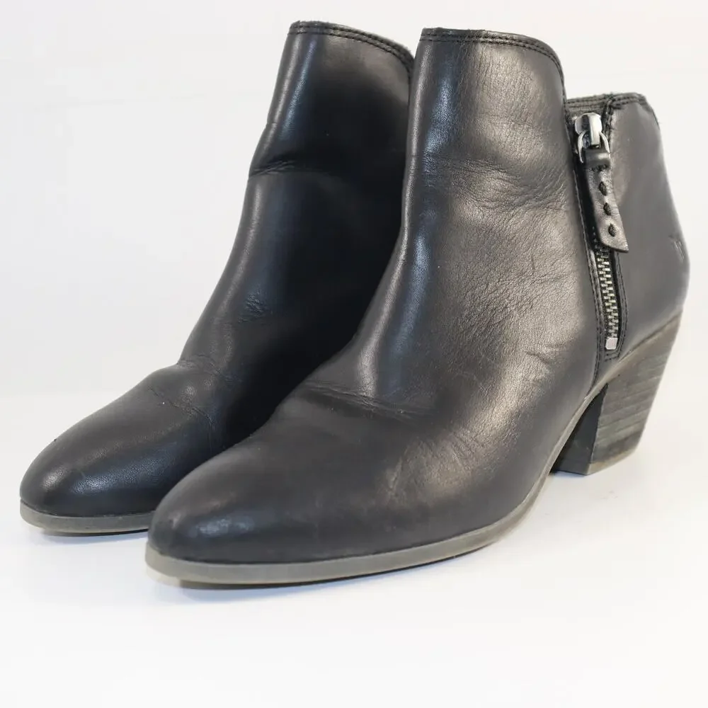 Frye Black Leather Ankle Booties‎ – Size 8